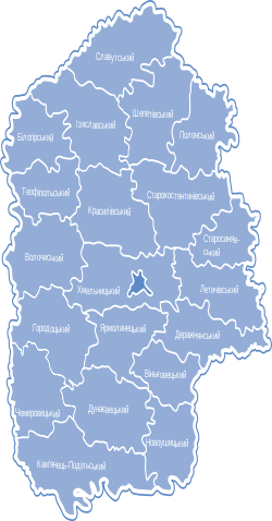 Карта Хмельницкой области