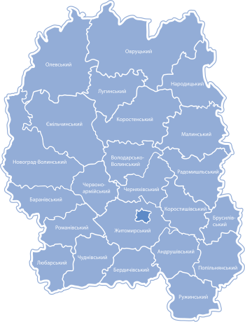 Карта Житомирской области