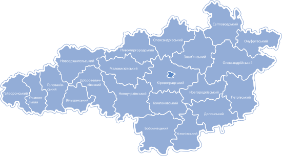 Карта Кировоградской области