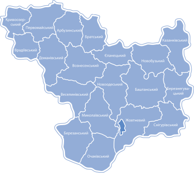 Карта Николаевской области