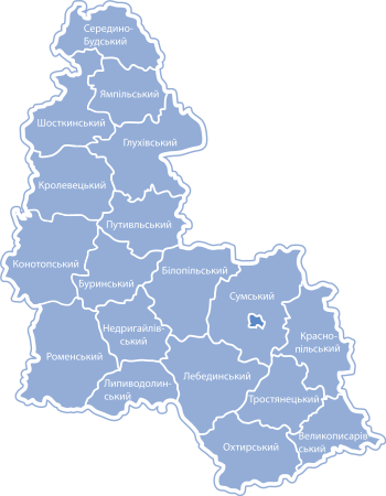 Карта Сумской области