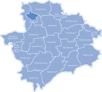 Карта Запорожской области